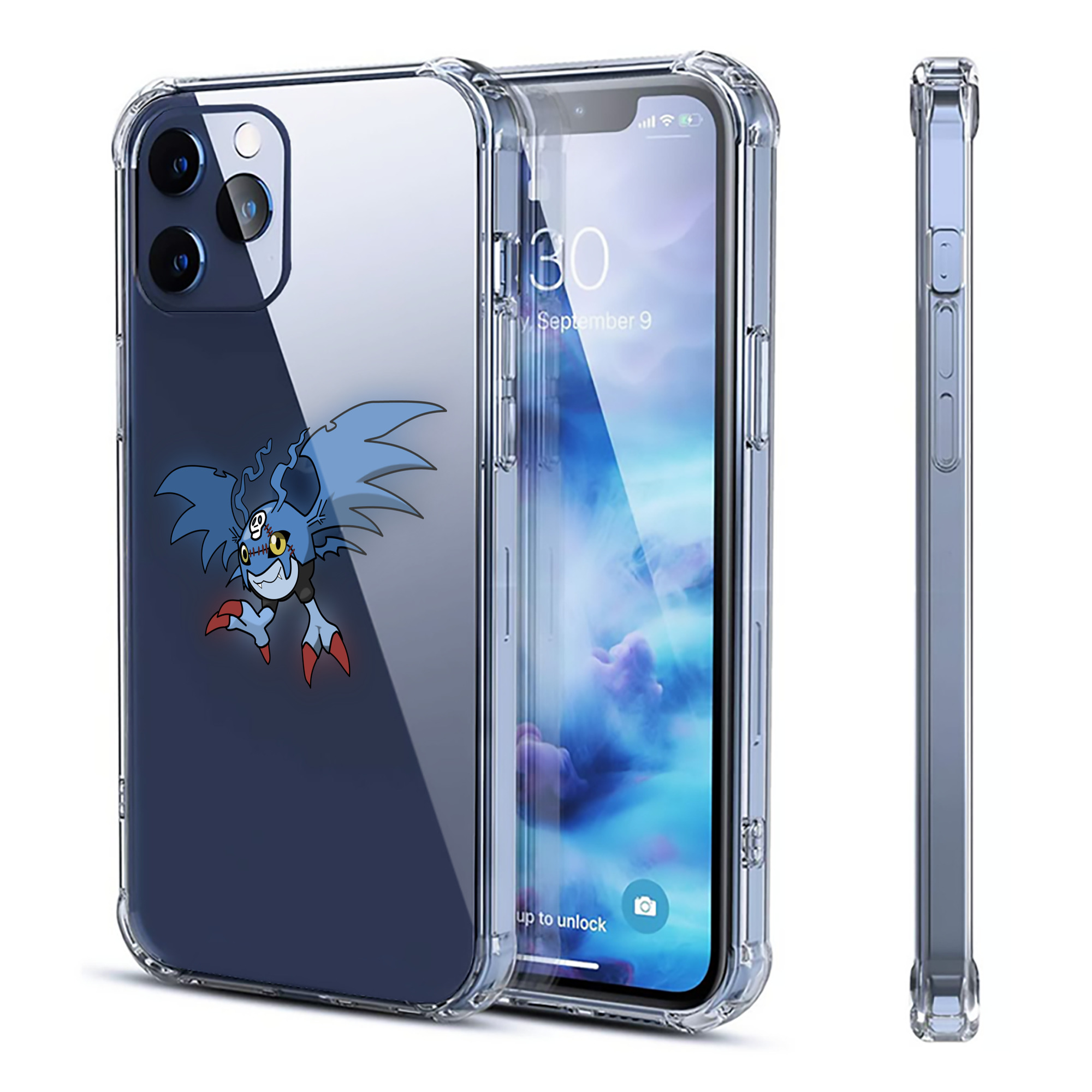（画像用） Digimon デジタルモンスター/デジモン 【iPhone 12シリーズ対応】透明スマホケース（クリアソフトケース）